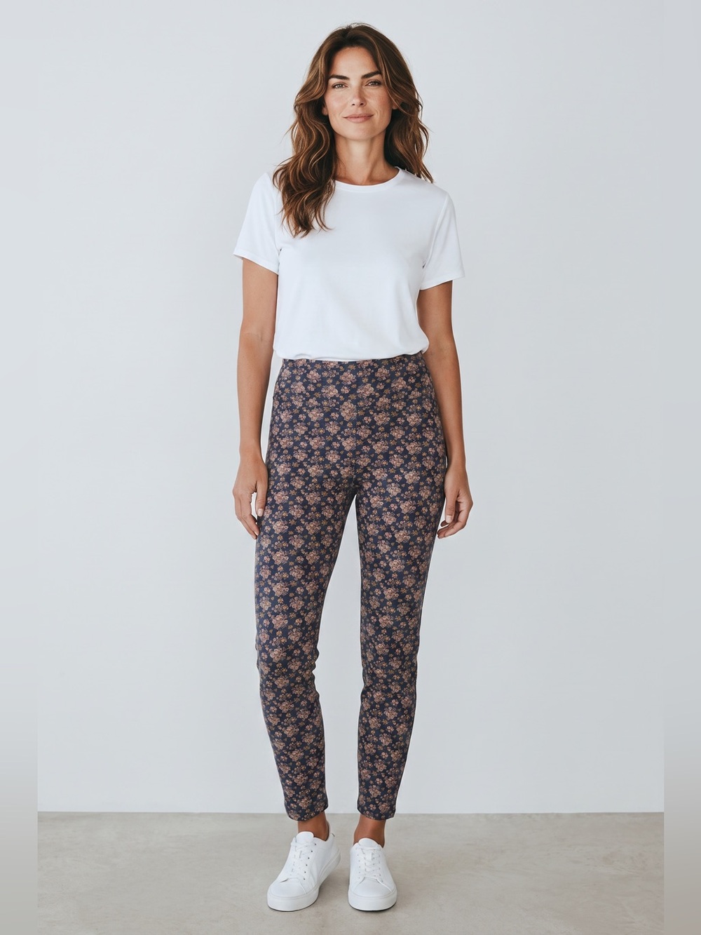 Natural Life Straight Leg Floral Pants // Blue Multi // XL // NEW